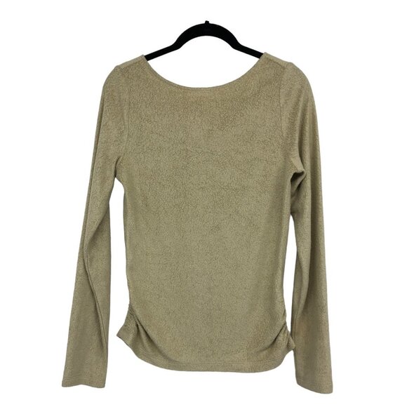 Anthropologie Saturday Sunday Moss green Rhea Boat-Neck Long Sleeve top S - Picture 3 of 16